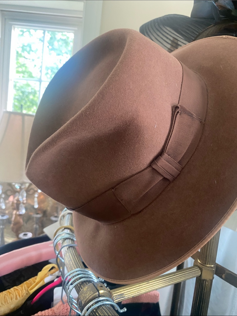 Vintage Brown Felt Fedora Hat